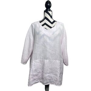 Bryn Walker Judy Sz S 100% Linen Oversized Tunic Top